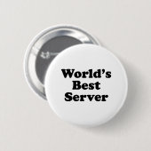 Badge Rond 5 Cm Le meilleur serveur du monde (Devant & derrière)