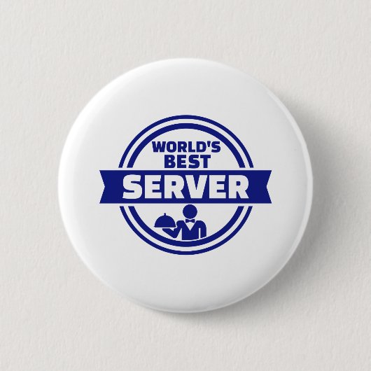Badge Rond 5 Cm Le meilleur serveur du monde (Devant)