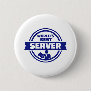 Badge Rond 5 Cm Le meilleur serveur du monde