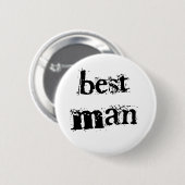 Badge Rond 5 Cm Le meilleur texte de noir d'homme (Devant & derrière)
