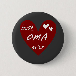 Badge Rond 5 Cm Le meilleurs T-shirts et cadeaux d'Oma de coeur