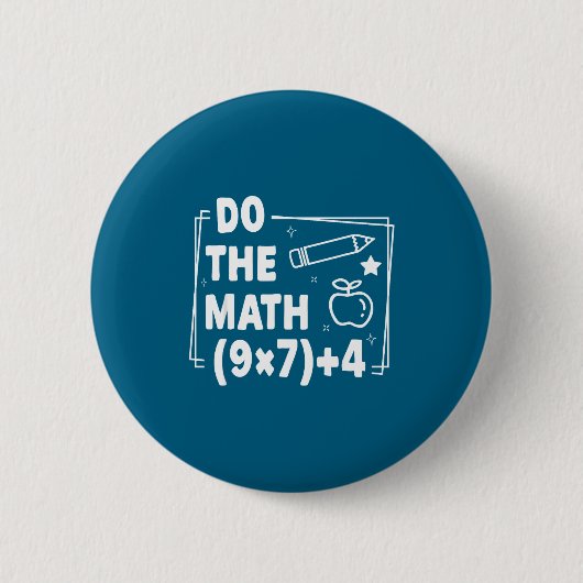 Badge Rond 5 Cm Le mème Math 67 Pemdas Élémentaire (Devant)