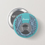 Badge Rond 5 Cm Le mémorial s'envole la photo de coutume de (Devant & derrière)