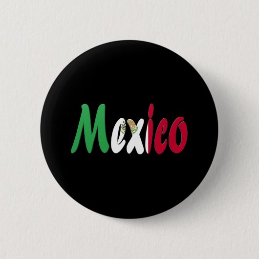 Badge Rond 5 Cm Le Mexique (Devant)