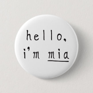 Badge Rond 5 Cm le mia, huent et le bouton d'amis