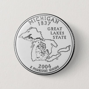 Badge Rond 5 Cm Le Michigan