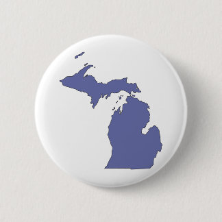 Badge Rond 5 Cm Le Michigan : Un état BLEU