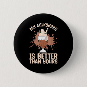 Badge Rond 5 Cm Le Milkshake Est Mieux Le Chocolat Lait Alimentati