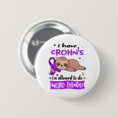 Badge Rond 5 Cm Le mois de la sensibilisation de Crohn Les dons de (Devant & derrière)