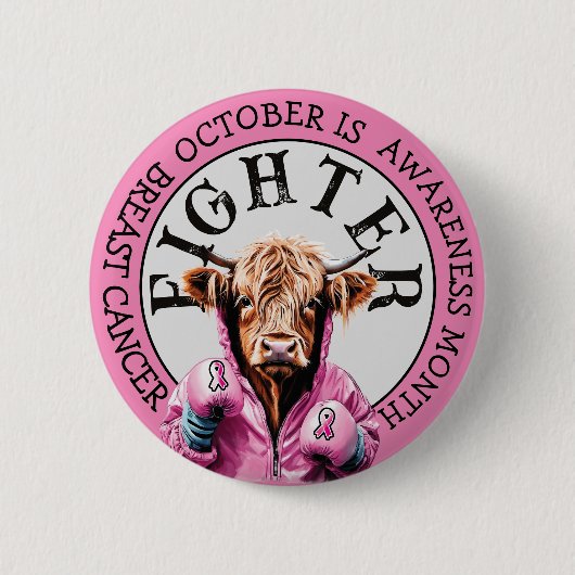 Badge Rond 5 Cm Le mois d'octobre est le symbole de lutte contre l (Devant)