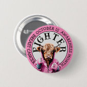 Badge Rond 5 Cm Le mois d'octobre est le symbole de lutte contre l (Devant & derrière)