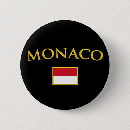 Badge Rond 5 Cm Le Monaco d'or (Devant)