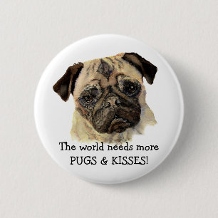 Badge Rond 5 Cm Le monde a besoin de plus de CARLINS & KISSES ! Pe