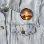 Badge Rond 5 Cm Le monde d'Uknown (En situation)