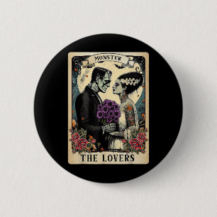 Badge Rond 5 Cm Le Monster Frankenstein Et Marier Les Amateurs Tar
