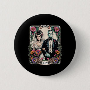 Badge Rond 5 Cm Le Monster Frankenstein Et Marier Les Amateurs Tar