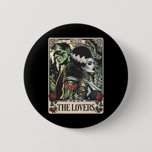 Badge Rond 5 Cm Le Monster Frankenstein Et Marier Les Amateurs Tar