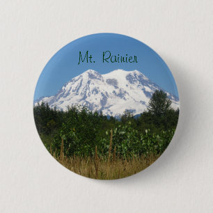 Badge Rond 5 Cm Le mont Rainier