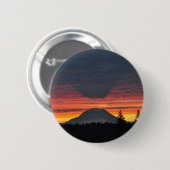 Badge Rond 5 Cm Le mont Rainier et c'est ombre (Devant & derrière)