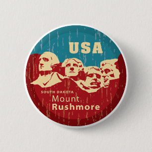 Badge Rond 5 Cm Le mont Rushmore