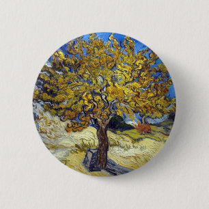 Badge Rond 5 Cm Le mûrier, Vincent van Gogh. Vintage
