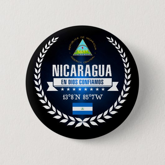 Badge Rond 5 Cm Le Nicaragua (Devant)