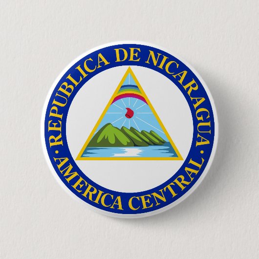 Badge Rond 5 Cm Le NICARAGUA - drapeau/emblème/manteau des (Devant)