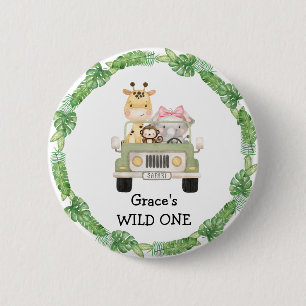 Badge Rond 5 Cm Le nom personnalisé est un bouton WILD ONE