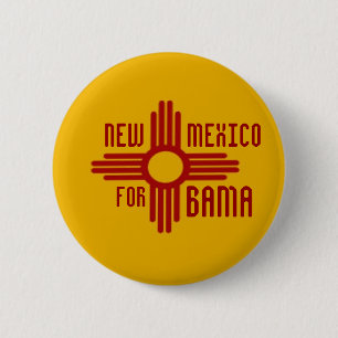 Badge Rond 5 Cm Le NOUVEAU MEXIQUE POUR le bouton d'OBAMA