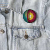 Badge Rond 5 Cm Le noyau terrestre (En situation)