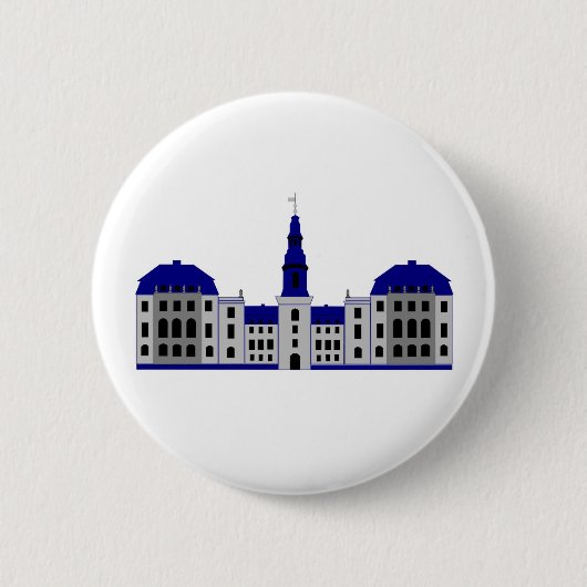 Badge Rond 5 Cm Le palais de Christiansborg (Devant)