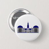Badge Rond 5 Cm Le palais de Christiansborg (Devant & derrière)