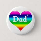 Badge Rond 5 Cm Le papa gai a ajusté LGBT (Devant)