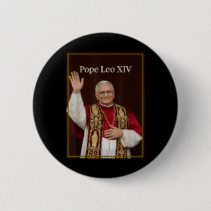 Badge Rond 5 Cm Le Pape Leo Xiv - Le Pape Léon Xiv Béni par Dieu