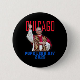 Badge Rond 5 Cm Le pape Leon Xiv 2025 - Le premier pape américain