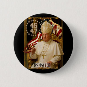 Badge Rond 5 Cm Le pape Trump amusant président Trump 1