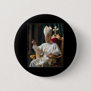 Badge Rond 5 Cm Le pape Trump drôle Trump Vatican Christian Retro