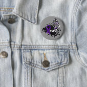 Badge Rond 5 Cm Le papillon Hope Lupus (En situation)