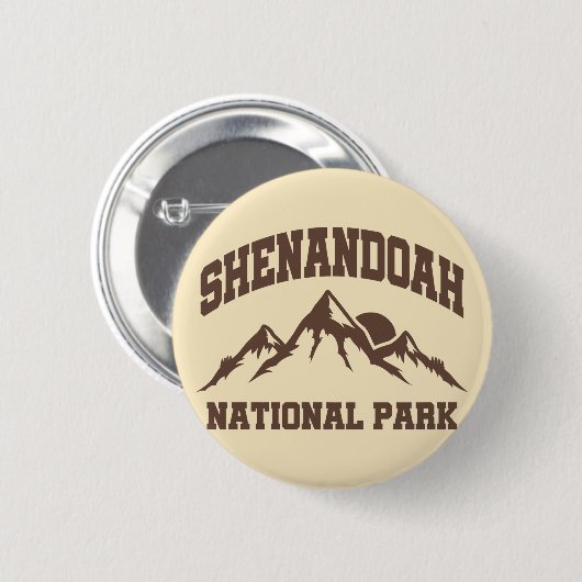 Badge Rond 5 Cm Le Parc national de Shenandoah (Devant & derrière)