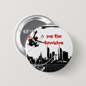 Badge Rond 5 Cm le parkour, joignent la révolution (Devant & derrière)