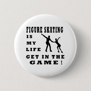 Badge Rond 5 Cm Le patinage artistique est ma vie