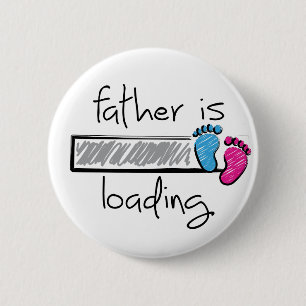 Badge Rond 5 Cm Le père de Slogan est chargé. Père, papa.