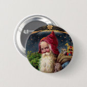 Badge Rond 5 Cm Le père noël (Devant & derrière)