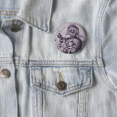 Badge Rond 5 Cm Le père noël (En situation)