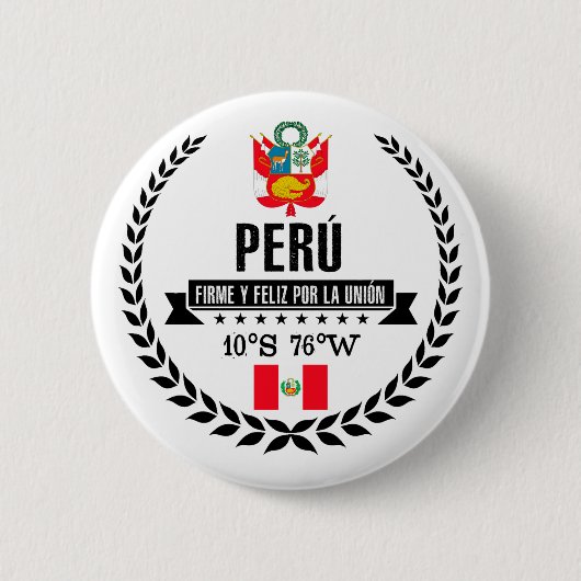Badge Rond 5 Cm Le Pérou (Devant)