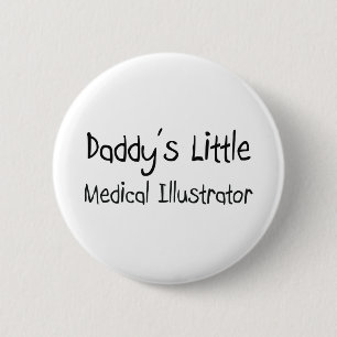 Badge Rond 5 Cm Le petit illustrateur Médicale du papa