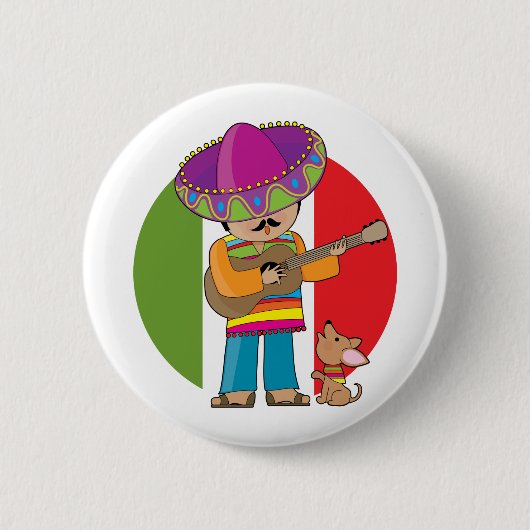 Badge Rond 5 Cm Le peu de Mexique (Devant)