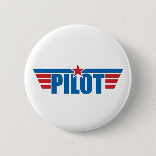 Badge Rond 5 Cm Le pilote s'envole l'insigne - aviation (Devant)