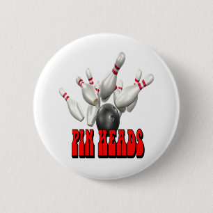 Badge Rond 5 Cm Le Pin dirige le bowling