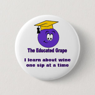Badge Rond 5 Cm Le Pin instruit de raisin